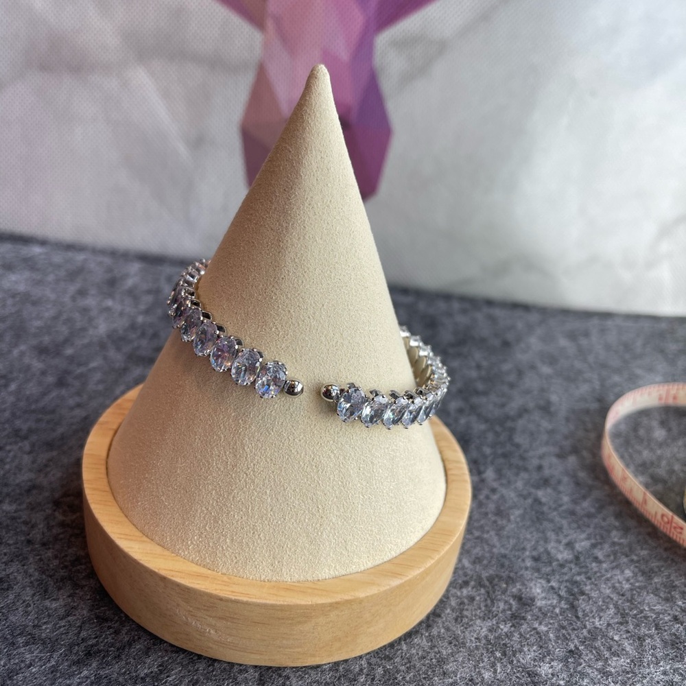 Austrian Oval Crystal Adjustable Bangle - image 1